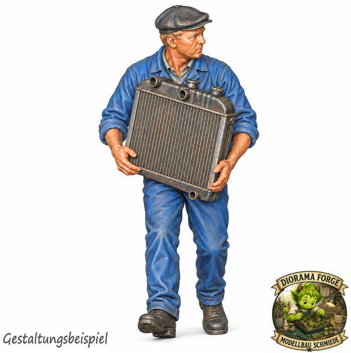 Classic Renntransporter Mechaniker mit Ersatzkühler - (DF-1168)