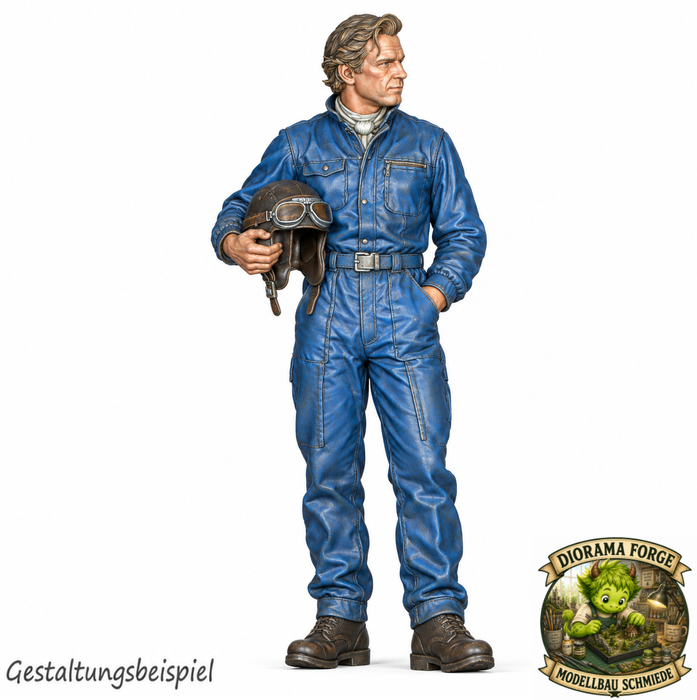 Classic Renntransporter Mechaniker mit Lederhaube - (DF-1175)