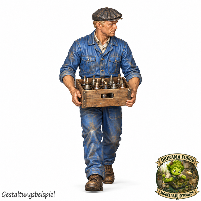 Classic Renntransporter Mechaniker mit Zündkerzenkasten - (DF-1183)