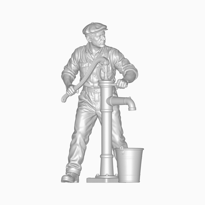 Classic Renntransporter Mechaniker pumpt Wasser - (DF-1186)