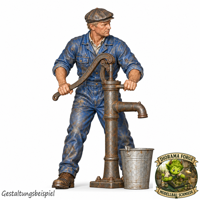 Classic Renntransporter Mechaniker pumpt Wasser - (DF-1186)