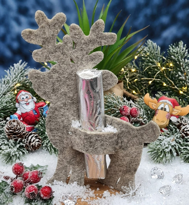 Rentier mit Schlitz Schokolade