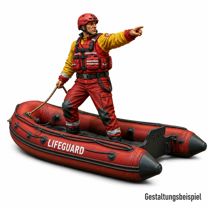 Einsatzleiter im Schlauchboot - (DF-772)