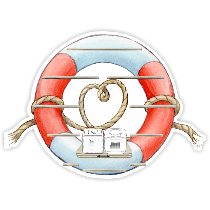 Regal für Musikbox - Rettungsring