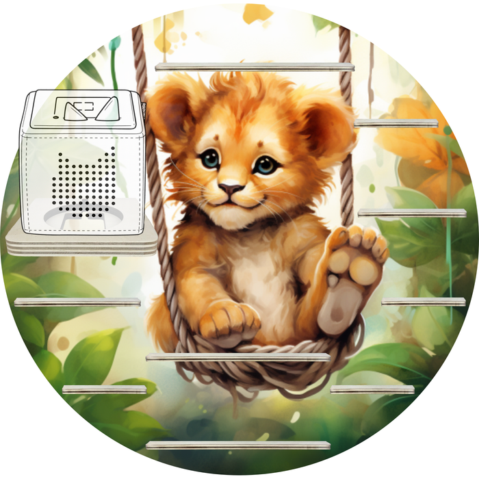 Regal für Musikbox - Schaukellöwe rund