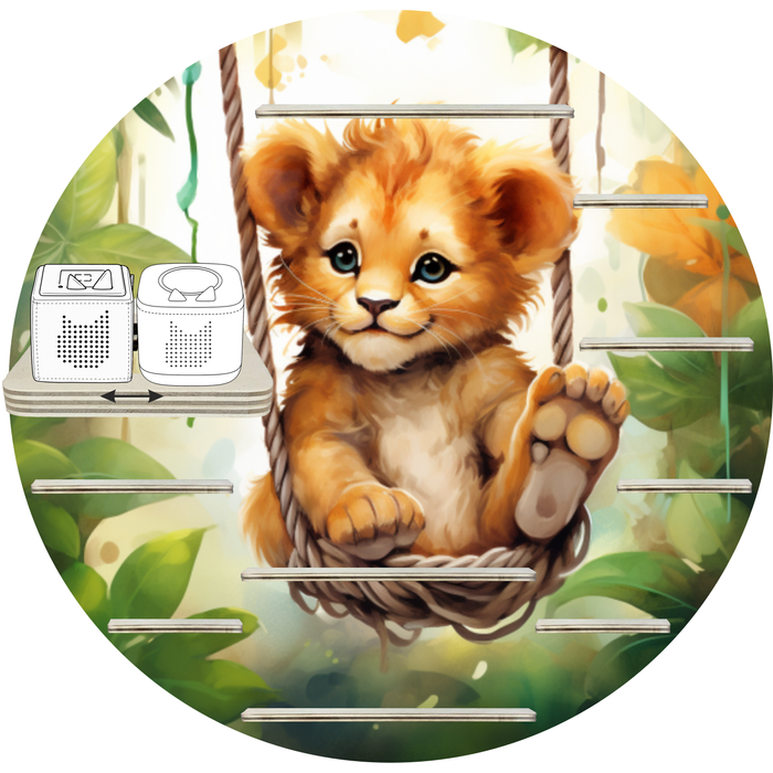 Regal für Musikbox - Schaukellöwe rund