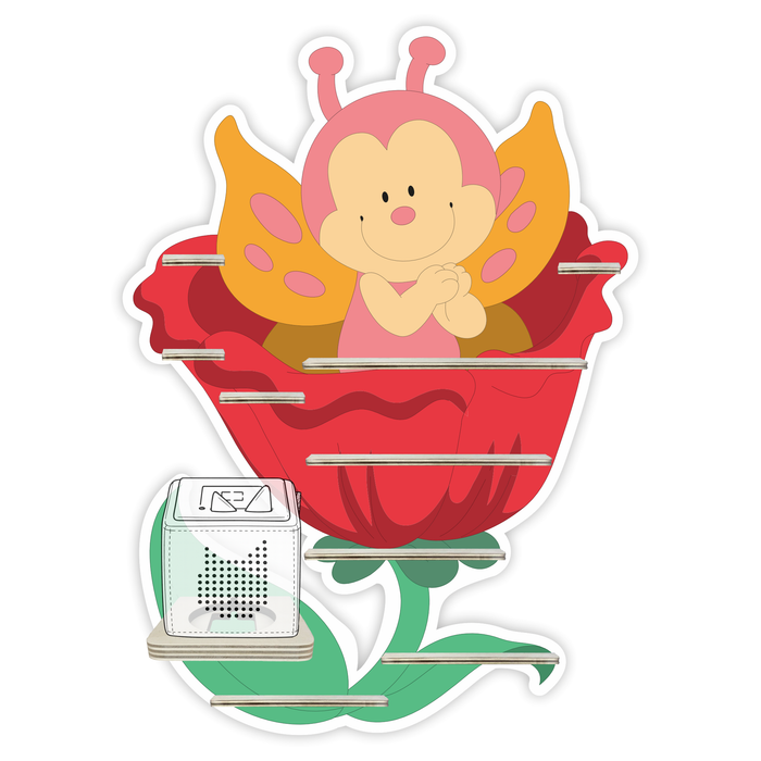 Regal für Musikbox - Schmetterling in der Blume