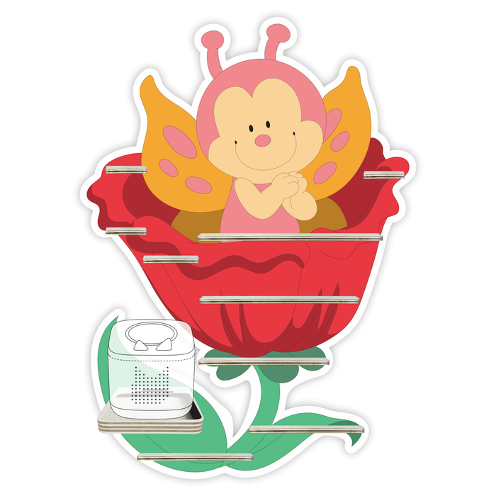 Regal für Musikbox - Schmetterling in der Blume