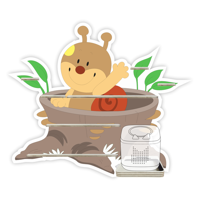 Regal für Musikbox - Schnecke im Baumstumpf