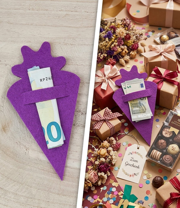 Schultüte / Zuckertüte Rund mit Schlitz Geld