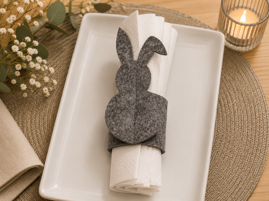 Serviettenring Hase klein 4er Set