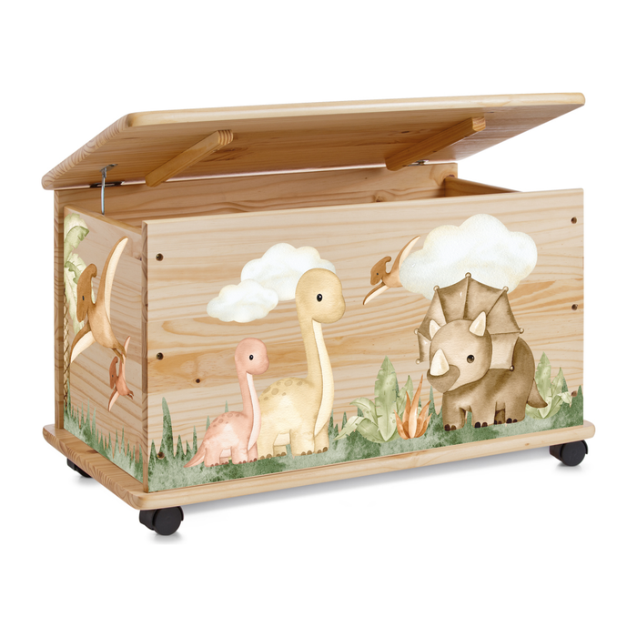 Spielzeugkiste Dinosaurier Motiv 2 personalisierbar