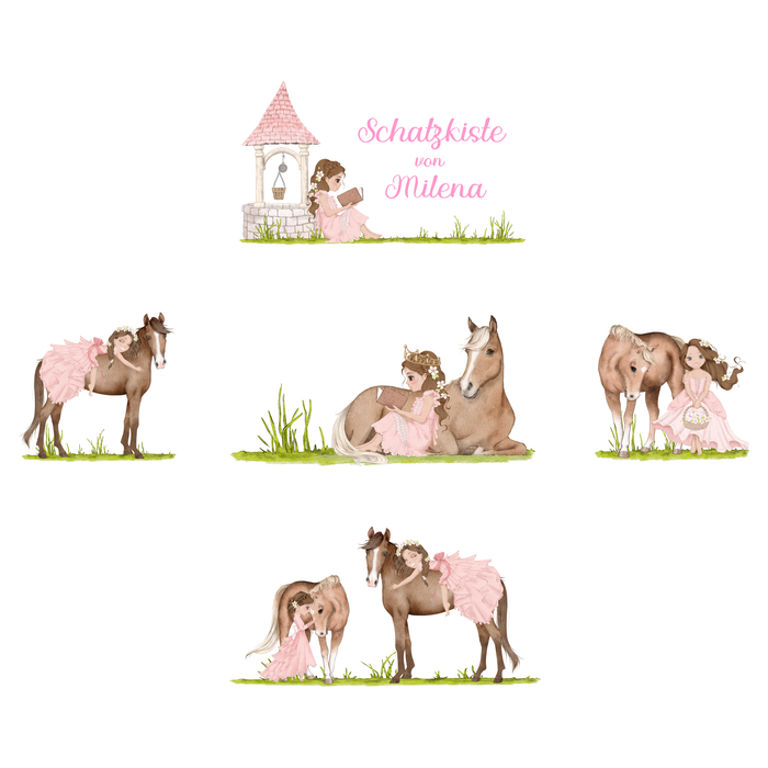 Spielzeugkiste Pferdetraum Mädchen personalisierbar