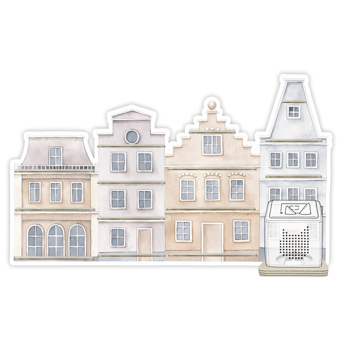 Regal für Musikbox - Stadthaus grau beige