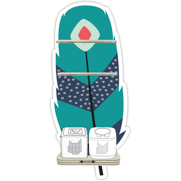 Regal für Musikbox - Starter Set - Feder blau