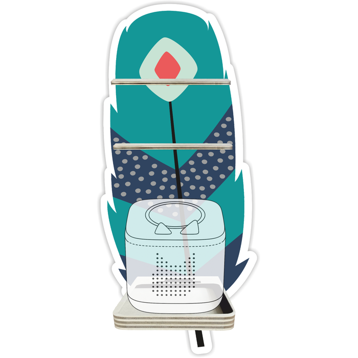 Regal für Musikbox - Starter Set - Feder blau