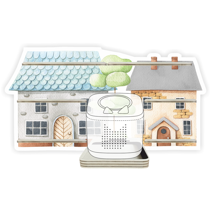 Regal für Musikbox - Starter Set - Häuser Dorf