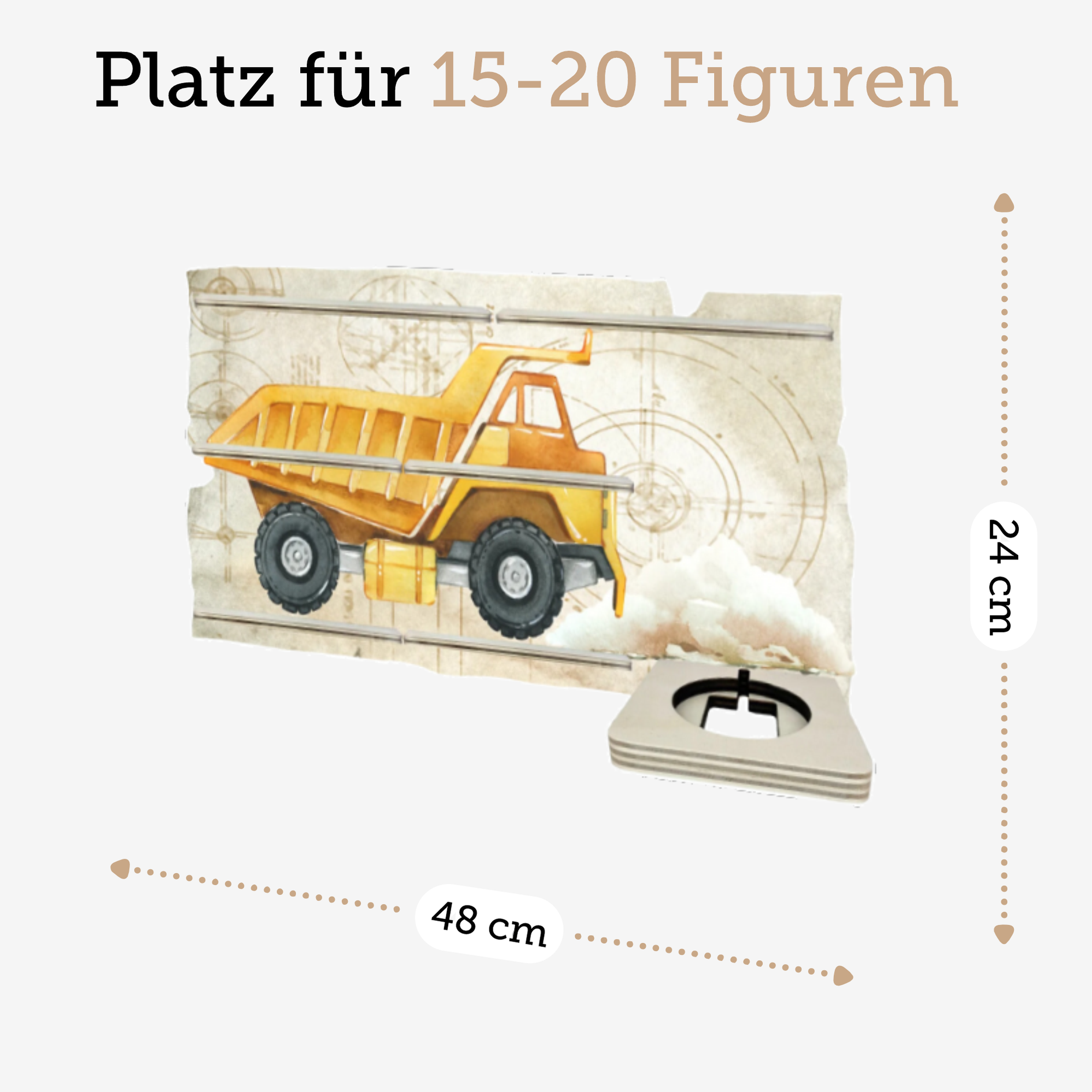 Musikboxregal Baustelle - Platz Für 25 Figuren