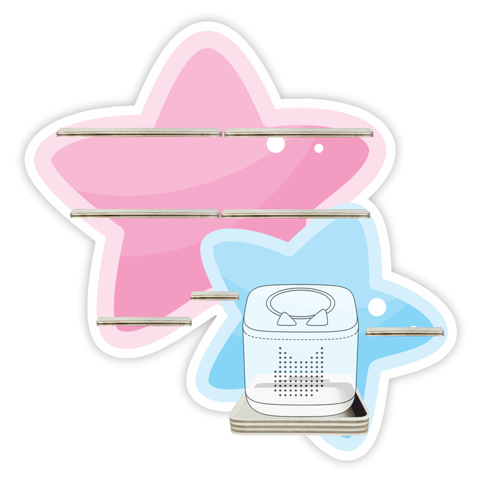 Regal für Musikbox - Sternenduo