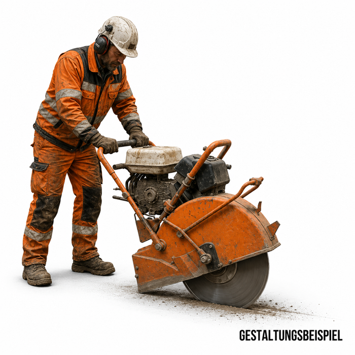 Strassenarbeiter mit Fugenschneider - (DF-756)