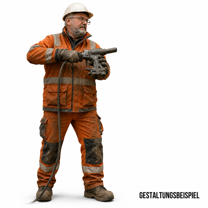 Strassenarbeiter mit Montageschrauber - (DF-757)