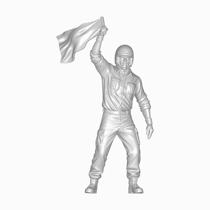 Streckenposten mit gelber Flagge - (DF-1206)