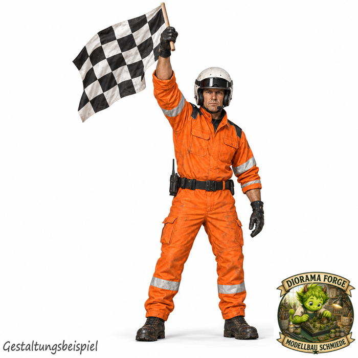 Streckenposten mit gelber Flagge - (DF-1206)