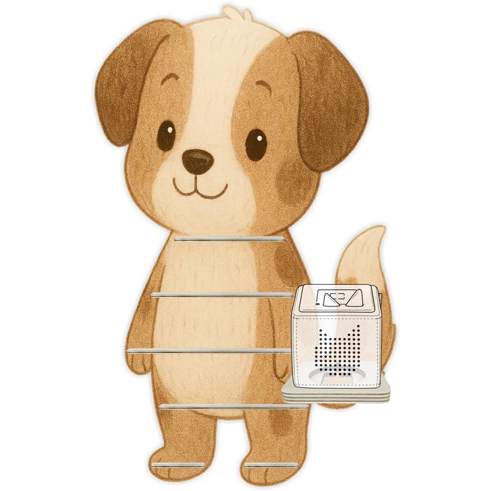 Regal für Musikbox - Tier Hund braun