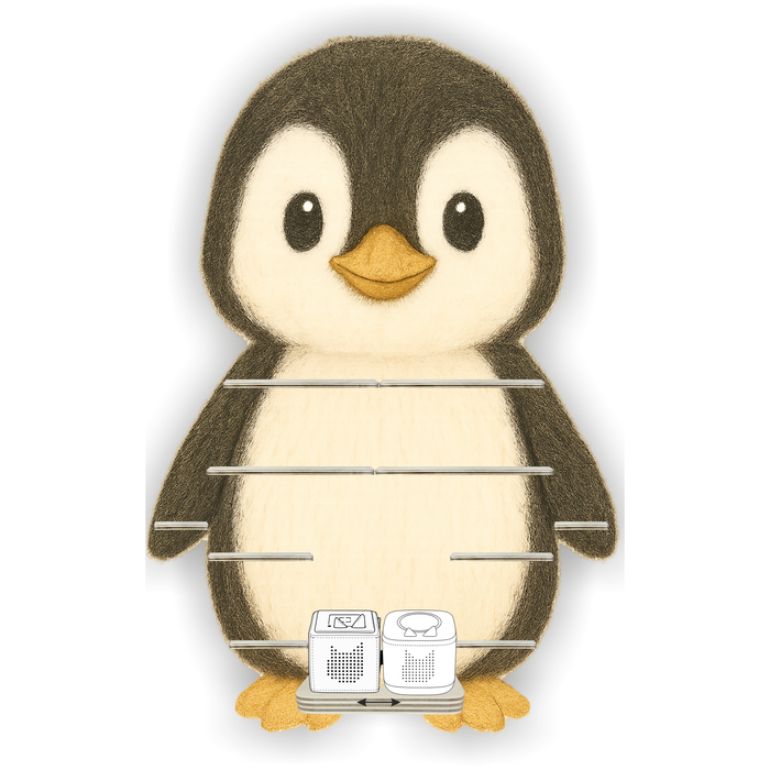 Regal für Musikbox - Tier Pinguin