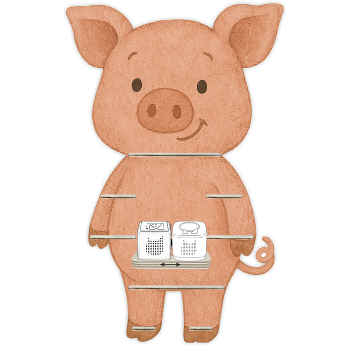 Regal für Musikbox - Tier Schwein