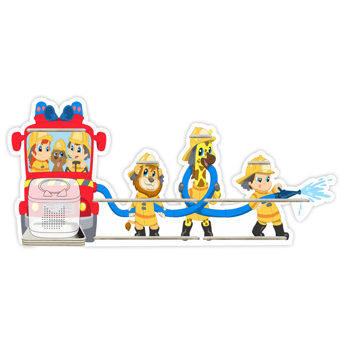 Regal für Musikbox - Tierische Feuerwehr