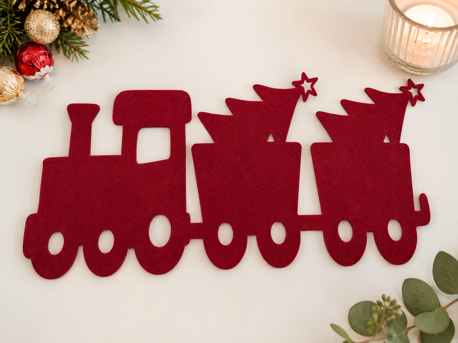 Tischläufer Weihnachtszug