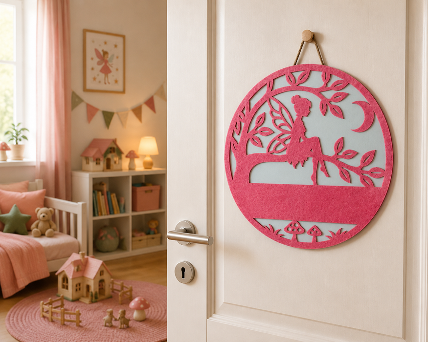 Türschild / Namensschild Rohling Fee im Baum