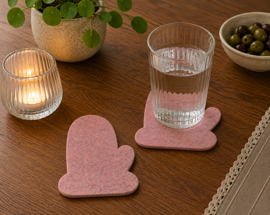 Untersetzer Handschuh 11x8 cm - 4er Set