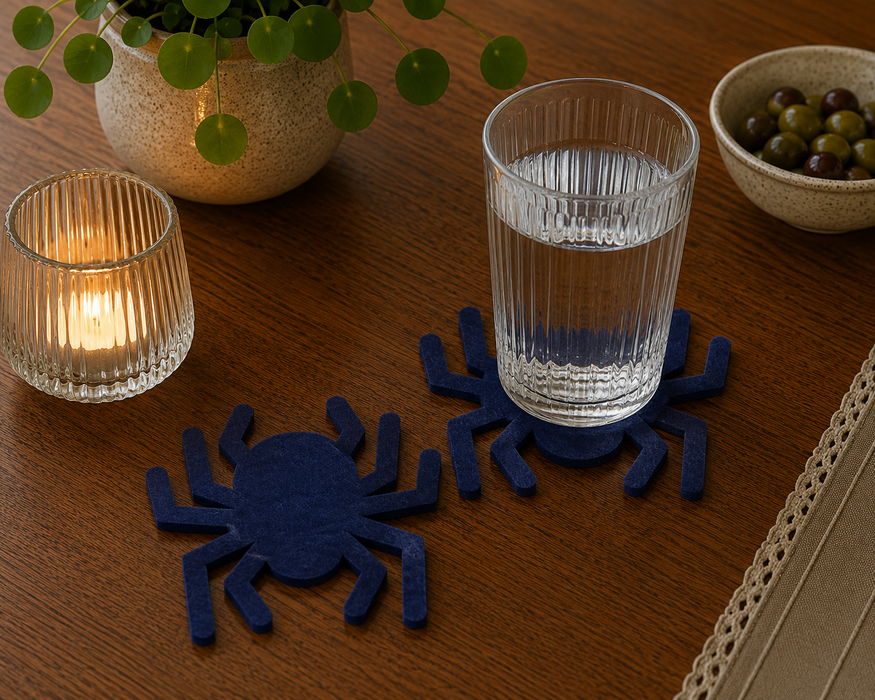 Untersetzer Spinne 10x10 cm - 4er Set