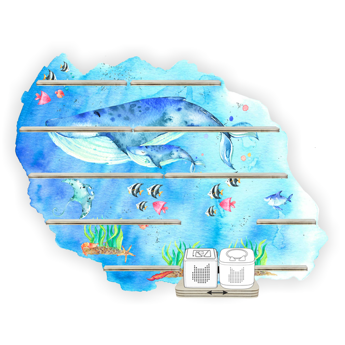 Regal für Musikbox - Unterwasserwelt Wal