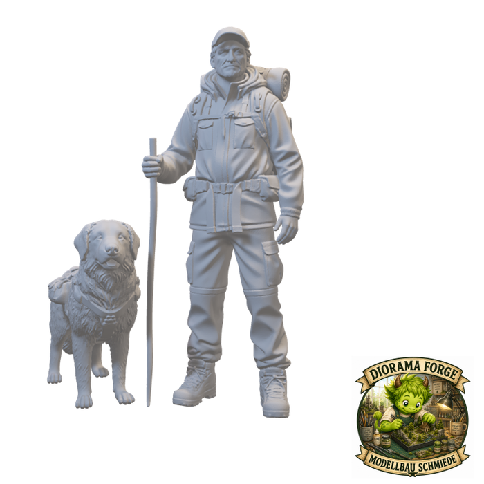Wanderer mit Hund - (DF-721)