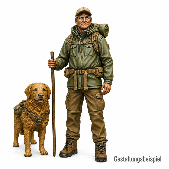 Wanderer mit Hund - (DF-721)