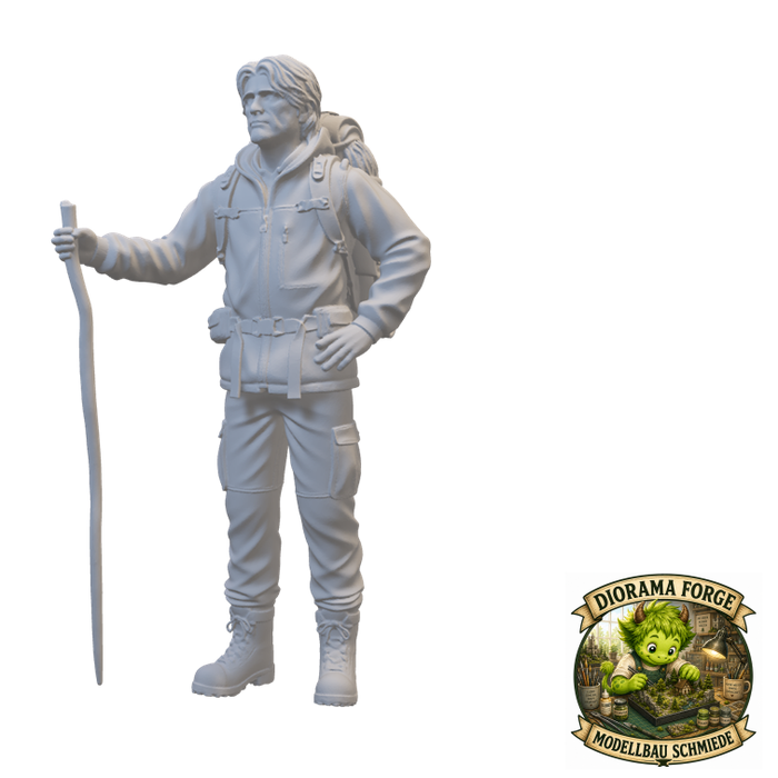 Wanderer mit Stock - (DF-722)