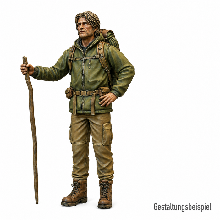 Wanderer mit Stock - (DF-722)
