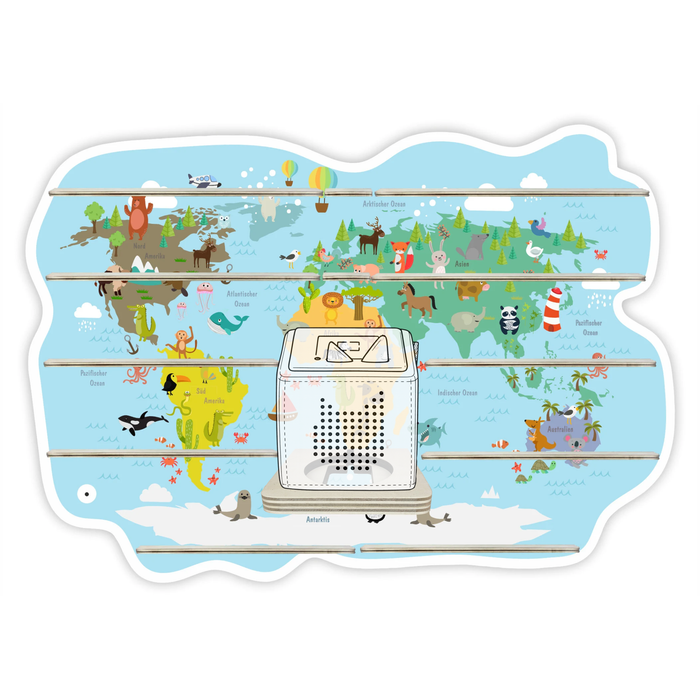 Regal für Musikbox - Weltkarte Kinder