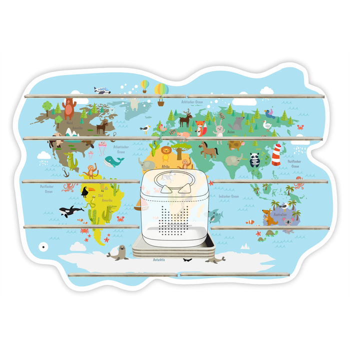 Regal für Musikbox - Weltkarte Kinder