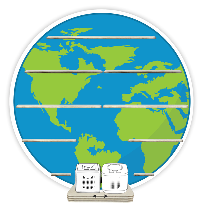 Regal für Musikbox - Weltkugel