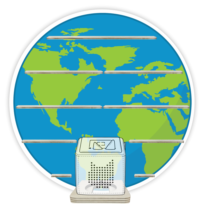 Regal für Musikbox - Weltkugel