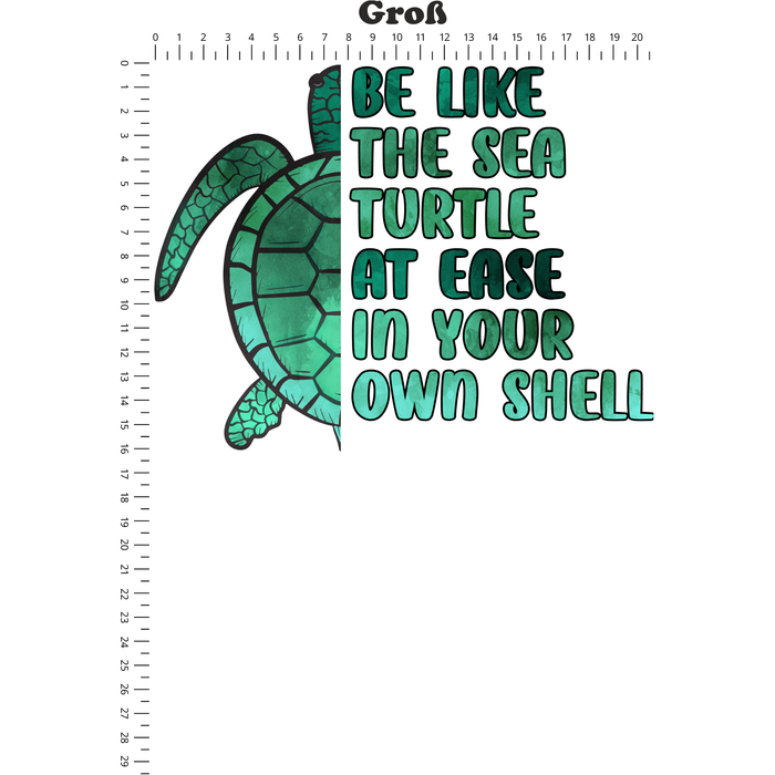 Bügelbild 1001 Sommer Meeresschildkröte grün