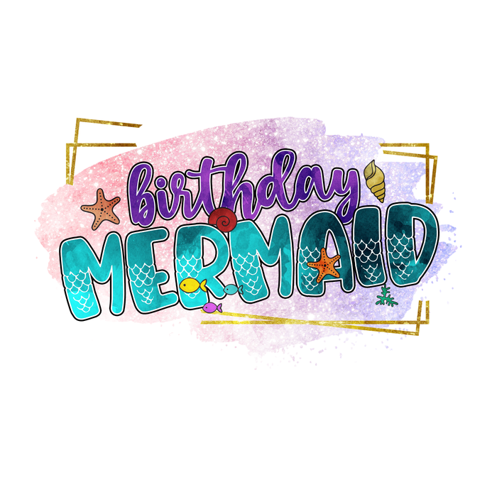 Bügelbild 1023 Birthday Mermaid