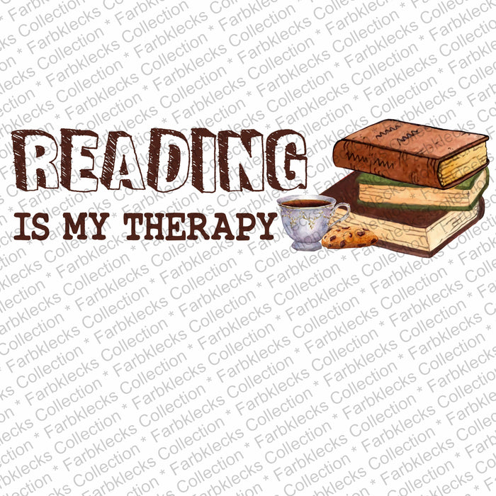 Bügelbild 1038 Reading is my therapy