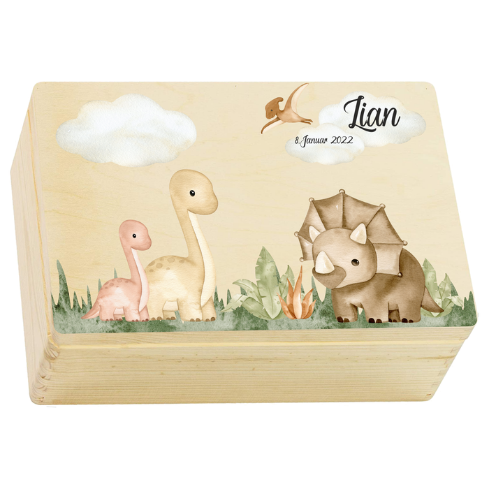 Erinnerungskiste / Erinnerungsbox / Spielzeugkiste Dino Triceratops
