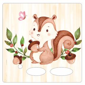 Folie für Musikbox - Eichhörnchen mit Nuss