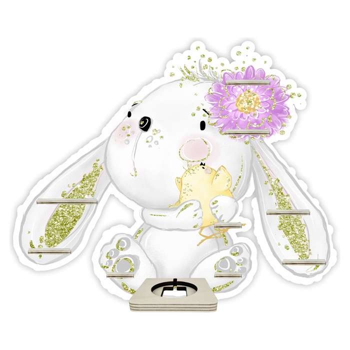 Regal für Musikbox - Hase mit Blume im Ohr